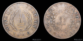 Argentina. Buenos Aires. 1 Real 1840. CJ 16.1.11