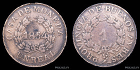 Argentina. Buenos Aires. 1 Real 1854. CJ 22.1