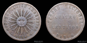 Argentina. Confederacion. 4 Centavos 1854. CJ 1.1.3