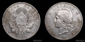 Argentina. 1 Peso 1883 Patacon. CJ 14