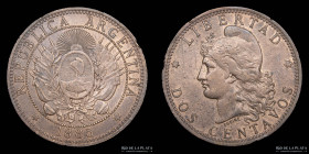 Argentina. 2 Centavos 1885. CJ 26