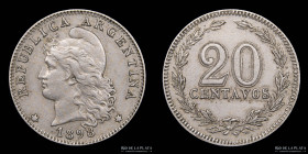 Argentina. 20 Centavos 1898. CJ 54