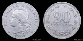 Argentina. 20 Centavos 1906. CJ 57