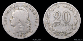 Argentina. 20 Centavos 1914. CJ 65