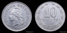 Argentina. 10 Centavos 1897. CJ 53.1