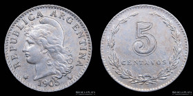 Argentina. 5 Centavos 1905. CJ 135
