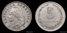 Argentina. 5 Centavos 1906. CJ 137
