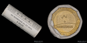 Argentina. 50 Centavos 1998. Mercosur. Roll de 40. BCRA