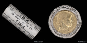 Argentina. 1 Peso 1997. Evita. Roll de 25. BCRA