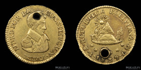 Bolivia. 1/2 Escudo 1839 LM. KM100