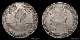 Bolivia. 4 Soles 1830 JL. KM96a.1