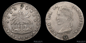 Bolivia. 2 Soles 1859/8 FJ /P Invertida. KM121.3