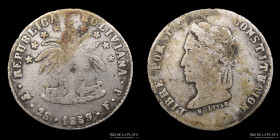 Bolivia. 2 Soles 1859/7 FJ. KM121.3