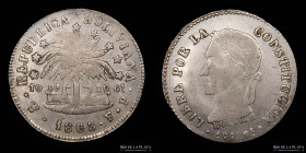 Bolivia. 2 Soles 1863/2 FP. KM135.2