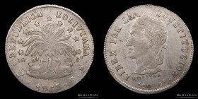 Bolivia. 2 Soles 1863 FP. KM135.2