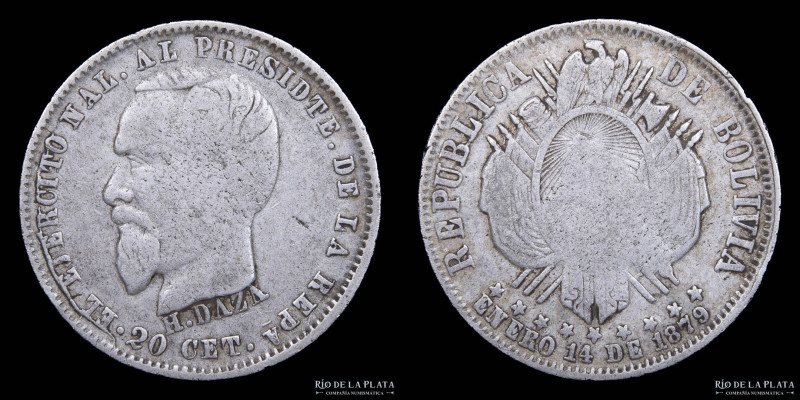 Bolivia. 1879. Natalicio del Presidente Daza. Variante con V invertida en las A ...