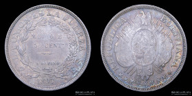 Bolivia. 50 Centavos 1897 CB. KM161.5