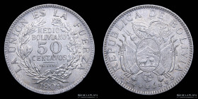 Bolivia. 50 Centavos 1909 H. KM177
