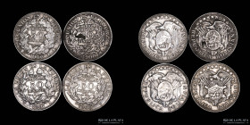 Bolivia. Lotex4. 50 Centavos 1900 a 1906