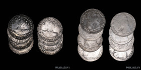 Bolivia. Lote x8. 4 Soles 1830 JL. A estudiar