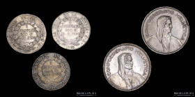 Bolivia. Lote x3. 1 Boliviano 1864, 65 y 66. Falsas de epoca