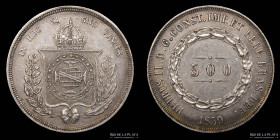 Brasil. Pedro II. 500 Reis 1859. KM464