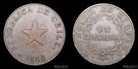 Chile. 1 Centavo 1835. KM115