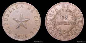 Chile. 1 Centavo 1853. KM127