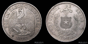 Chile. 1 Peso 1872. KM 142.1