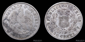 Chile. 20 Centavos 1867. KM138.1