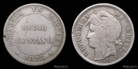 Chile. Medio Centavo 1873. KM148