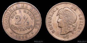Chile. 2 1/2 Centavos 1898. KM150