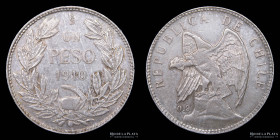 Chile. 1 Peso 1910. KM152.3
