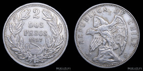 Chile. 2 Pesos 1927. KM172