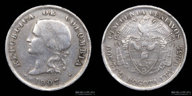 Colombia. 50 Centavos 1907. KM186.2