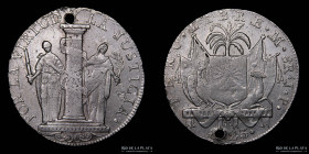 Peru. 8 Reales 1823 JP. Peru Libre. KM136