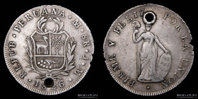 Peru. 8 Reales 1826 JM. KM142.1