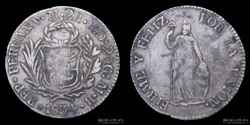 Peru. 2 Reales 1854 MB. KM141