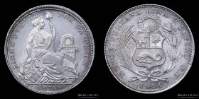 Peru. 1 Dinero 1904. KM204.2