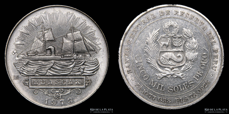 Perú. 5000 Soles de Oro 1979. Huascar. AG.925; 39mm; 33.63g. KM276 (UNC)

Nota...