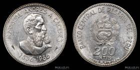 Peru. 200 Intis 1986. Mariscal Caceres. KM299