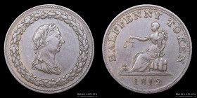 Canada. Thomas Halliday. 1/2 Penny token1812. CCT LC-46
