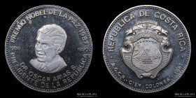 Costa Rica. 100 Colones 1987. Oscar Arias. KM224