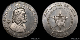 Cuba. Che Guevara. 10 pesos 1987. Plata. KM163