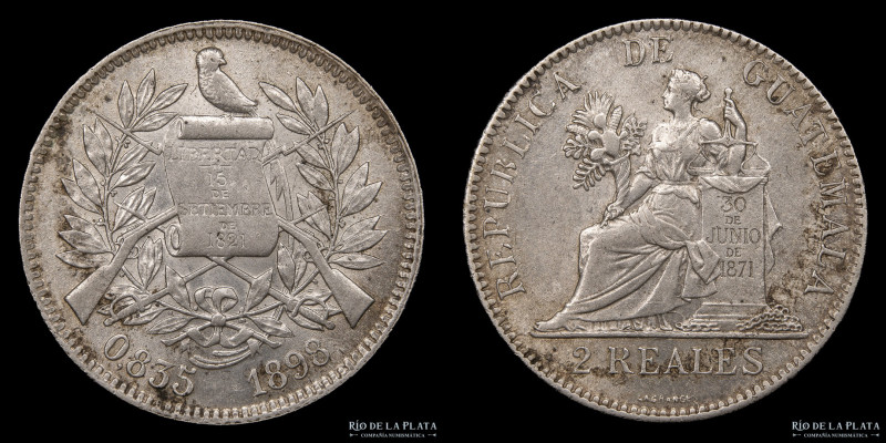Guatemala. 2 Reales 1898. AG.835; 24mm; 6.20g. KM167 (VF+)

Nota: Todos los pr...