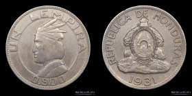 Honduras. 1 Lempira 1931. KM75
