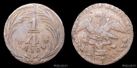 Mexico. 1/4 Real 1836 Mo A. KM358