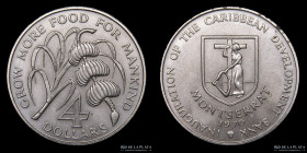Montserrat. FAO. Elizabeth II. 4 dollars 1970. KM30