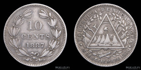 Nicaragua. 10 Centavos 1887. KM 6