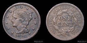 USA. 1 Cent 1846. Coronet Head Penny. KM45
